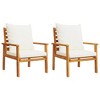vidaXL Patio Lounge Set - Acacia Wood - 3 Piece Outdoor Furniture - Cushions Included - Deck/Porch/Garden Use - 4 of 4