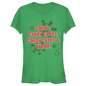 Juniors Womens Elf Main Food Groups T-Shirt - 1 of 3