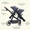 Double Track Tandem Stroller, Foldable Bassinet Pram for Infant and Toddler - 4 of 4