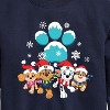 Boys' - Paw Patrol - Pup Group Snowy Pawprint Graphic Long Sleeve Fleece Sweatshirt - 2 of 4