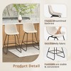 Arceso Swivel Bar stools Set, 25in Faux Leather Counter Height Bar stools, Mid Century Modern Bar Stools with Metal Legs & Footrest, for Kitchen - 3 of 4