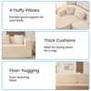 Mjkone 98''Chenille L-Shape Sectional Sofa with Curved Chaise，Modern Cloud 3-Seater Sofa Floor-hugging,No Assembly Required - 3 of 4