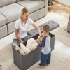 SEVOBAL Ottomans and Benches Premium Multi-Functional Storage Ottoman, Footrest and Step Stool for Small Spaces, Gray, 43.3"*14.9"*14.9" - 4 of 4