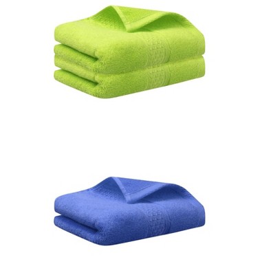 REGALWOVEN 3 Pack Solid Stripe Absorbent Soft Decorative Hand Towels for Bathroom 13" x 30"