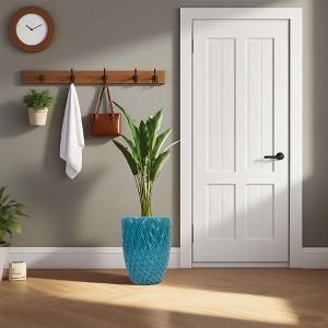 SpassWay 17" Dia Outdoor Indoor Ceramic Planter Pot Decorative Planter with Drainage Hole Patio Flower Pot - 1 of 4