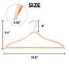 BP4U Slim Birch Wood Hangers with Pants Bar & Non-Slip Rubber Strips, Heavy Duty, 360° Swivel Hook, Space-Saving for Suits, Dresses & Trousers - 2 of 4