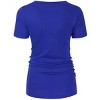 Clearlove Maternity Tunic Tops Maternity Shirt Side Button and Ruched Maternity Tunic Tops Maternity Short Sleeve T-Shirts - 3 of 4