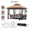 12'x12' Softtop Gazebo, Outdoor Pop Up Gazebo with Mosquito Netting, Party Tent & Shelter with Double Roofs for Gardens, Patios, Lawns - 3 of 4