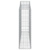 vidaXL Gabion Basket Arched Gabion Basket Planter for Flower Galvanized Iron - 78.7" x 11.8" x 39.4"/47.2" - 1 - 4 of 4