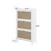 TIRAMISUBEST Farmhouse Shoe Cabinet - White Rattan, 3-Door Adjustable (23"W x 48"H) - 3 of 4