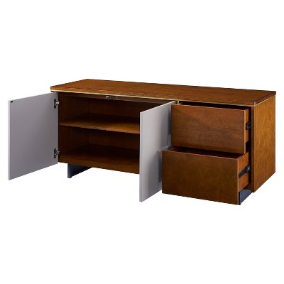 Midhurst Storage TV Stand for TVs up to 60" Brown/White - Holly & Martin