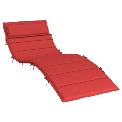 vidaXL Sun Lounger Cushion Red Oxford fabric (100% polyester), foam fibre
