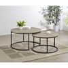 Coaster,Lainey 2-piece Round Faux Marble Nesting Coffee Table - 2 of 4