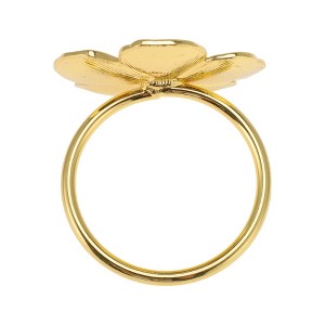 Unique Bargains Napkin Rings Small Flower Stainless Steel 1 Pc - 1 of 3