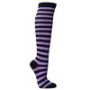 Thin Striped Pattern Knee High Socks from the Sock Panda (Women's Sizes, Adult Medium) - Purple and Black - 3 of 3