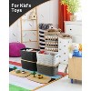 Aoibox Plastic Storage Bins with Bamboo Lids Gray 6 Packs Decorative Stackable Organizing Baskets for Pantry Closet Office - 3 of 4