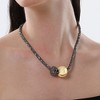 SOHI Women's Antique Gold The Mirror Collar Necklace - 4 of 4