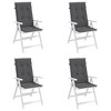 vidaXL Highback Chair Cushion Set of4 - 4 of 4