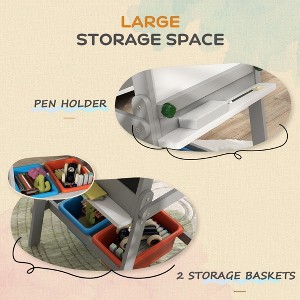 Acoinel Double Sided Art Easel with Storage Bins for Kids - 1 of 4