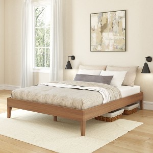 Now Furniture Queen Bed Frame, Wooden Platform Bed - 1 of 4