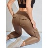 DOMETOUR Women's Elastic Tights Hip-up Bottom-up Pants Pocket Buttons Yoga Pants Yoga Pants - 2 of 4
