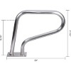Pool Handrail, 30"x22" Pool Railing, 3-Bend Swimming Pool Stair Rails, 304 Stainless Steel Rustproof Pool Handrails with Non-Slip Grip Cover for - 2 of 4