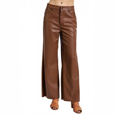 Women's Faux Leather Pants - Easel