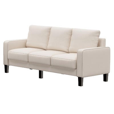 Dexmalle Linen Upholstered 3-Seater Sofa Couch,Beige