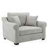 Sapphtopaz 44.5" Modern Accent Chair Chenille Oversized Armchair Comfy Chair with L-Shape Legs and Pillows Chairs for Living Room, Bedroom - 4 of 4