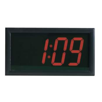 School Smart LED Wall Clock with Remote Control, 7 x 13 Inches, Red Digits