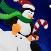 Northlight 24" Large Penguin and Bear Blue Velveteen Christmas Stocking with White Cuff - 3 of 4