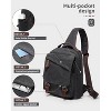 Small Canvas Sling Bag for Men & Women, Crossbody Messenger Backpack with Adjustable Strap - 2 of 4