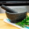 Cilio, Granite Mortar and Pestle, 6.75" round x 2.25" deep, natural green, - image 2 of 4