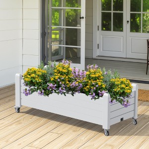 Mayeerty Freestanding Planter Box with 21Gal Capacity Of Potting Soil Include 3.3Gal Capacity of Water Storage Area - 1 of 4