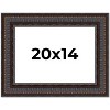 PosterPalooza | 3.5" Wide Ornate Brown Picture Frame - UV Acrylic, Backing Board, Hanging Hardware Included - 2 of 4