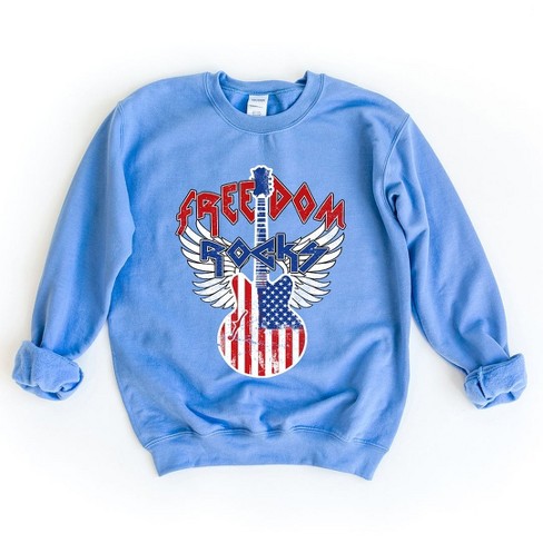 Simply Sage Market Women's Graphic Sweatshirt Freedom Rocks - image 1 of 4