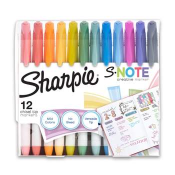 Sharpie S-Note 12pk Creative Marker Highlighters Chisel Tip Multicolored