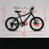 DSVIMOY Bicycles, 20 Inch Mountain Bike for Kids, 21-Speed Mountain Bike with Rear V-Brake, Blue, 54"*23"*31.5" - 2 of 4