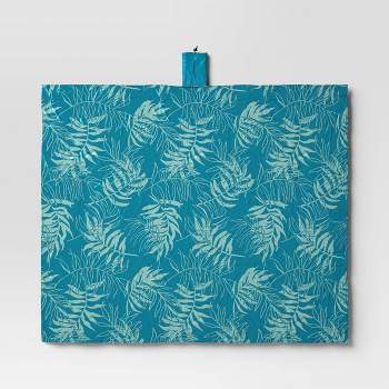 59"x70" Outdoor Beach Mat Palm Print Blue - Sun Squad™