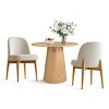 3-Piece Modern Round Dining Table Set, 35" Dining Table with 2 Upholstered Armless Dining Chairs for Small Dining Room, Kitchen-Maison Boucle - 3 of 4