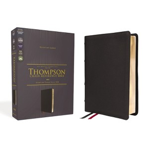 Nasb, Thompson Chain-Reference Bible, Genuine Leather, Calfskin, Black, 1995 Text, Red Letter, Comfort Print - by  Zondervan (Leather Bound) - 1 of 1