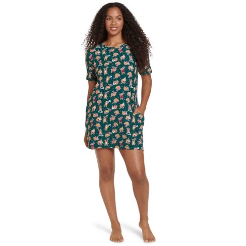 Jockey Women's Soft Essentials Short Sleeve Sleepshirt S Candy Sloths :  Target