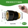 Infurnic Hose Valves and Connectors Quick Connect Hose Fittings Male/Female Set, 3/4 Inch Aluminum Garden Hose Fitting Water Hose Connector (8 Set) - 2 of 4