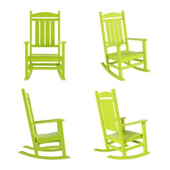 WestinTrends All-Weather Outdoor Patio Poly Classic Porch Rocking Chair (Set of 4)