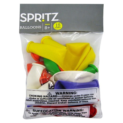 15ct Color Mix Balloons - Spritz , Kids Unisex