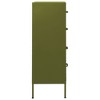 vidaXL Chest of Drawers Olive Green 31.5Inchx13.8Inchx40Inch Steel - 4 of 4