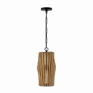 Capital Lighting Archer 1 - Light Pendant in  Light Wood/Matte Black - 1 of 3