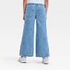 Girls' Mid-Rise Pull-On Wide Leg Denim Pants - Cat & Jack™ - 2 of 3