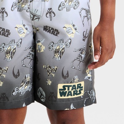 Star Wars Boys' Star Wars Swim Trunks - Gray M — фото 3