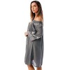 Riviera Sun Off Shoulder Solid Short Dress 21822-BW - 2 of 3